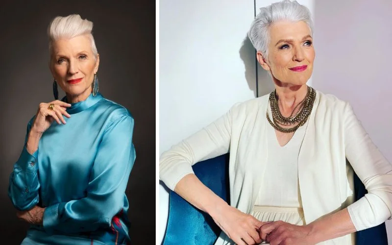 Nhan sắc tuổi U80 của bà Maye Musk